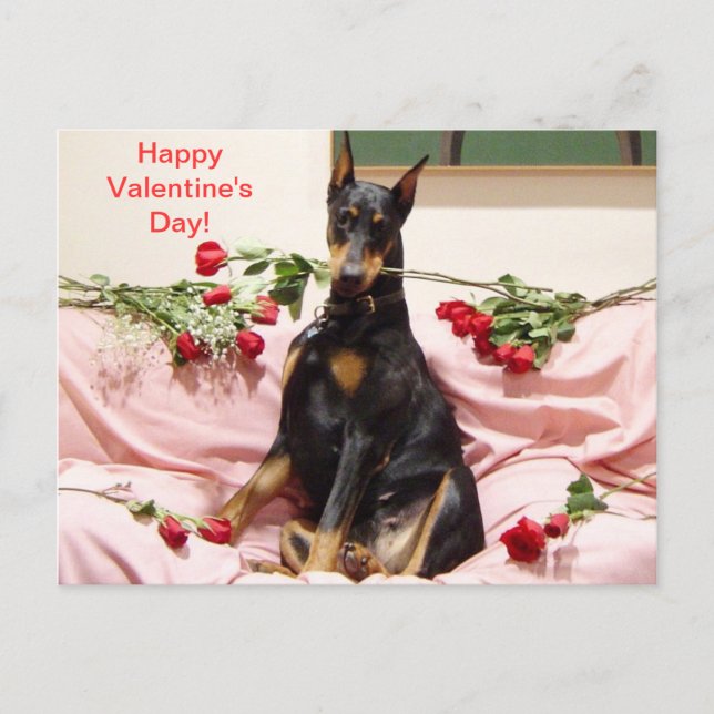 Postal Festiva Feliz Dober-Valentine para ti (Anverso)