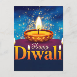 Postal Festiva Feliz Festival Diwali de Luz