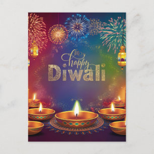 Postal Festiva Feliz Festival Diwali de Luz