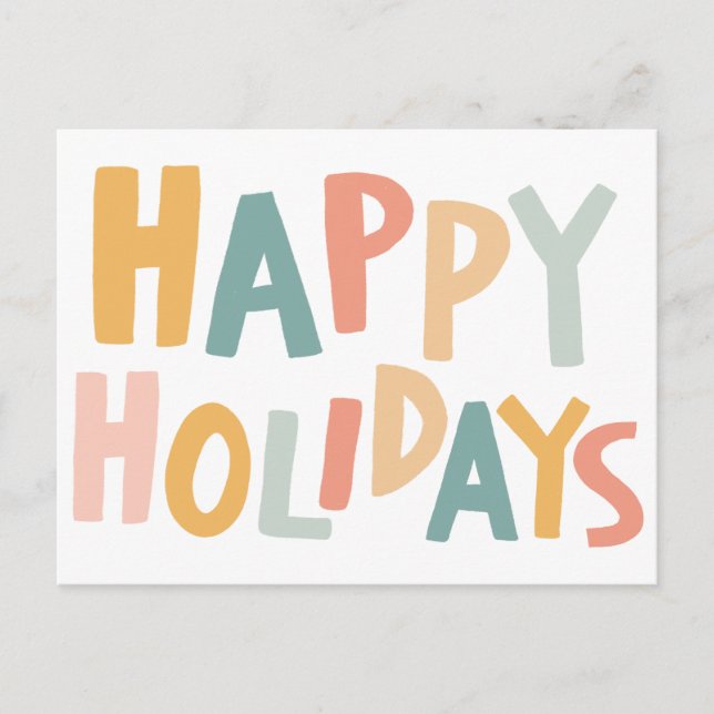 Postal Festiva FELIZ FESTIVIDAD Navidades Personalizados hechos a (Anverso)