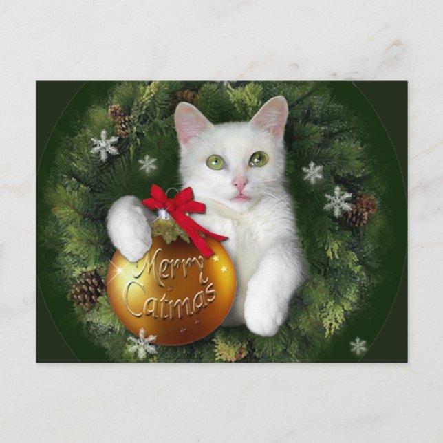 Postal Festiva Feliz Gatmas (Anverso)