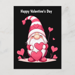Postal Festiva Feliz Gnome del Día de San Valentín