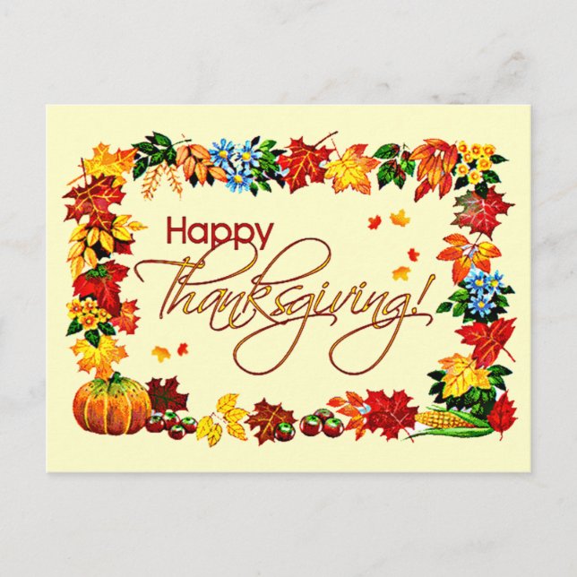 POSTAL FESTIVA FELIZ GRACIAS DE SHARON SHARPE (Anverso)
