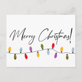 Postal Festiva Feliz Guión navideño Holiday Lights Corporate