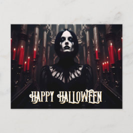 Postal Festiva Feliz Halloween - Celebración Gótica Oscura