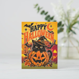 Postal Festiva Feliz Halloween y BOO