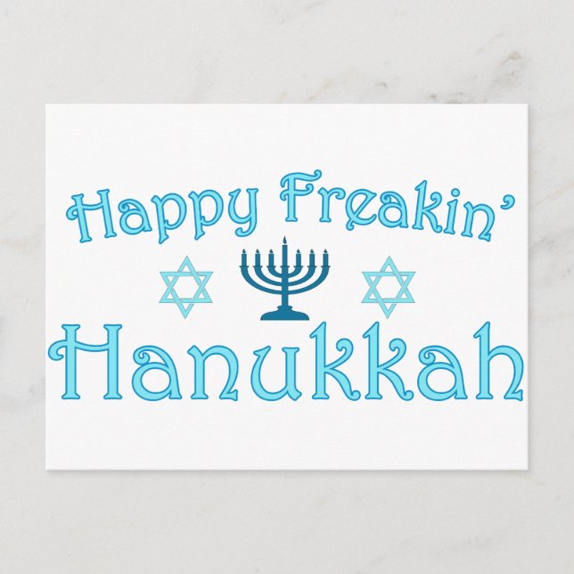 Postal Festiva feliz hanukkah (Anverso)