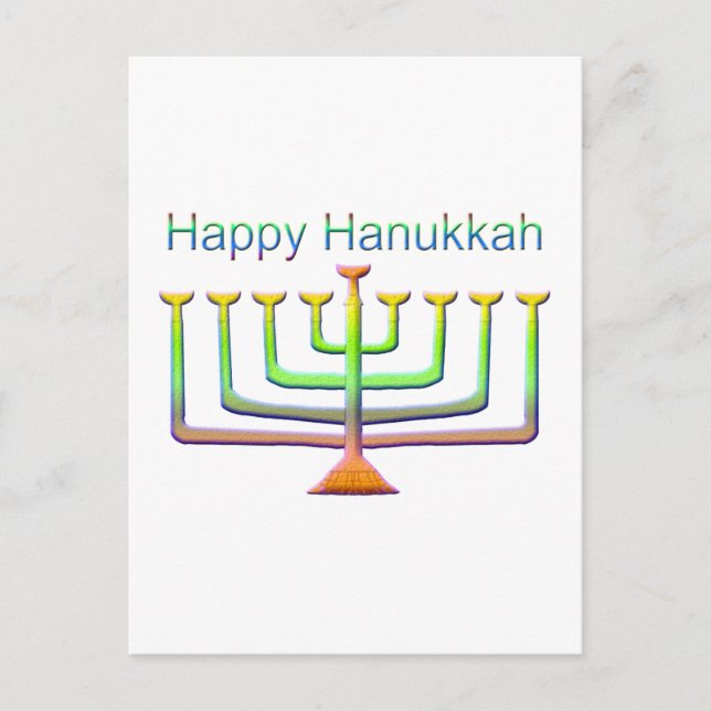 Postal Festiva Feliz Hanukkah (Anverso)