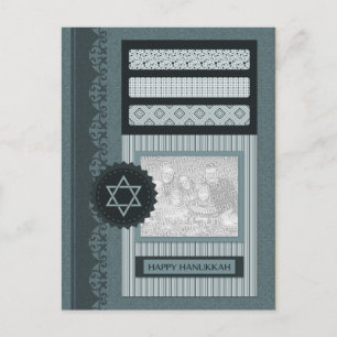 Postal Festiva feliz hanukkah (libro de recortes)