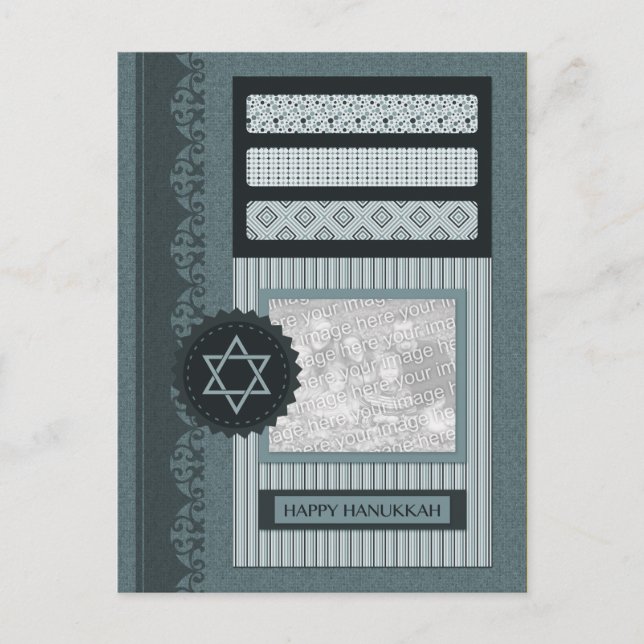 Postal Festiva feliz hanukkah (libro de recortes) (Anverso)