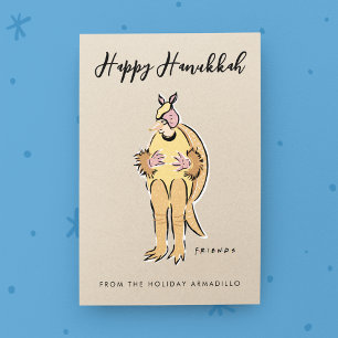 Postal Festiva Feliz Janucá del Armadillo Navideño