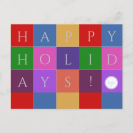 POSTAL FESTIVA FELIZ LOGOTIPO DE NEGOCIOS GEOMÉTRICOS COLORIDOS