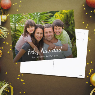 Postal Festiva Feliz Navidad, foto de familia de Navidades modern