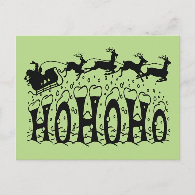 Postal Festiva Feliz Navidad-Ho Ho Ho (Anverso)