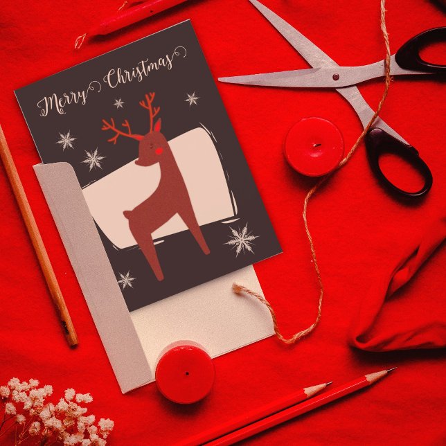 Postal Festiva Feliz Navidad, mi pequeño ciervo (Subido por el creador)