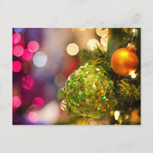 Postal Festiva Feliz Navidad, Navidades bailes purpurina