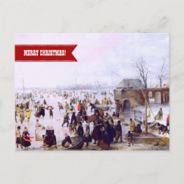 Postal Festiva Feliz Navidad. Navidades Bellas Artes