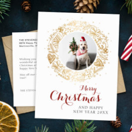 Postal Festiva Feliz Navidad, Navidades modernos de fotografía co