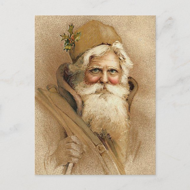 Postal Festiva "Feliz Navidad" Vintage (Anverso)