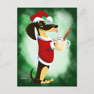Postal Festiva FELIZ NOGGY DOG por Jeff Willis Arte