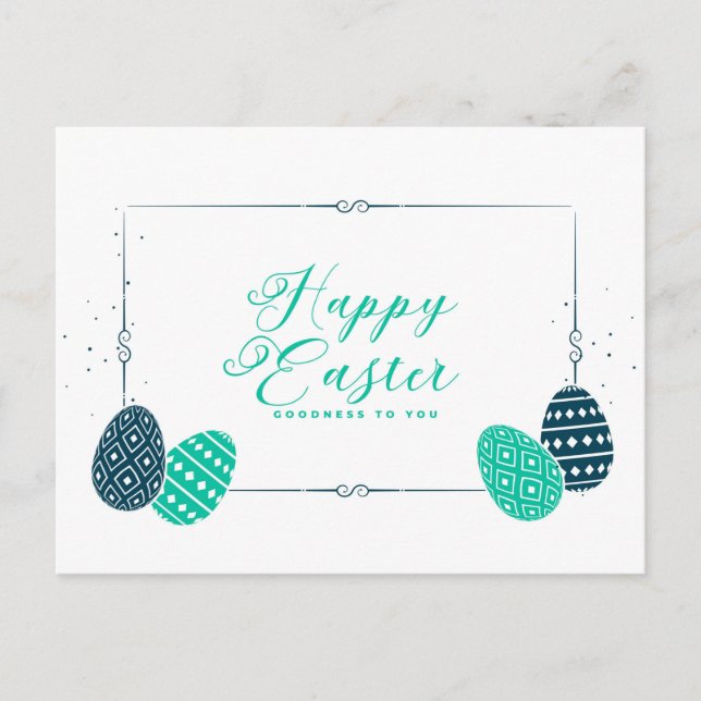 Postal Festiva Feliz Pascua (Anverso)
