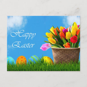 Postal Festiva Feliz Pascua