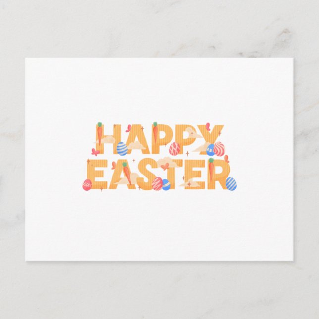 Postal Festiva Feliz Pascua (Anverso)