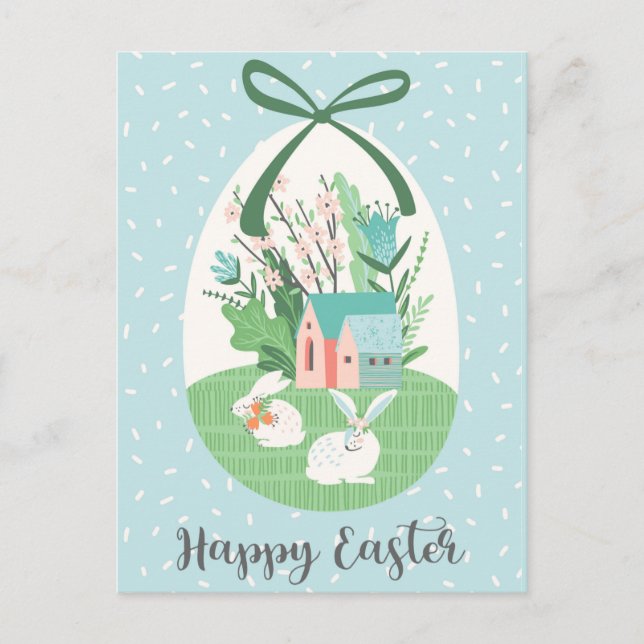 Postal Festiva Feliz Pascua (Anverso)