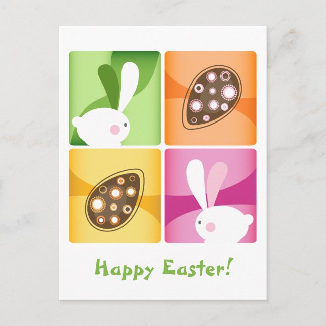 Postal Festiva Feliz Pascua (Anverso)