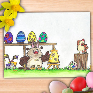 Postal Festiva Feliz Pascua