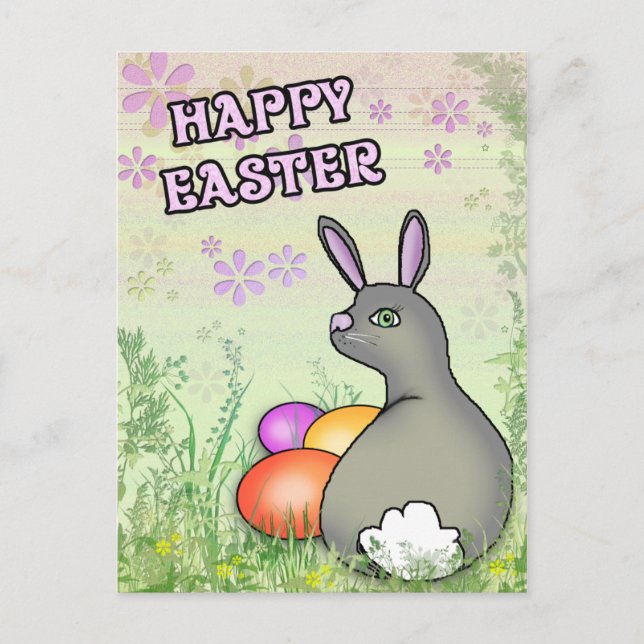 Postal Festiva Feliz Pascua (Anverso)