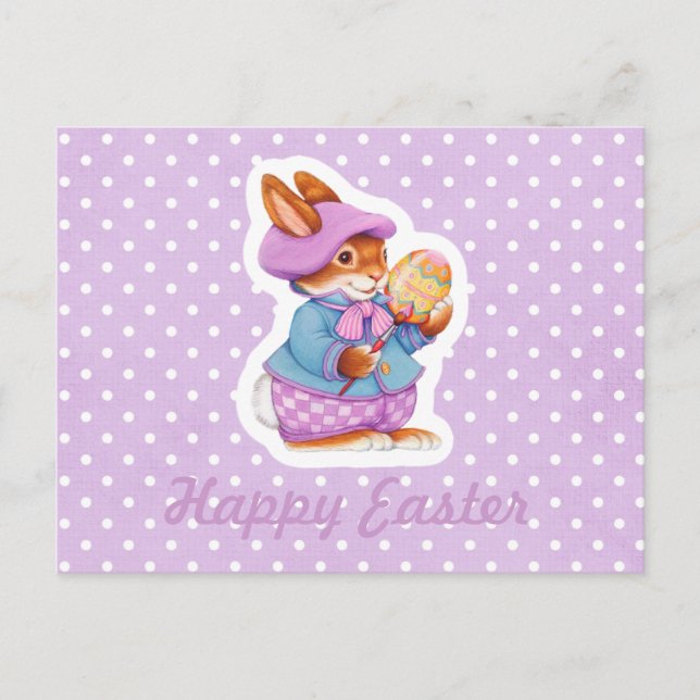 Postal Festiva Feliz Pascua (Anverso)