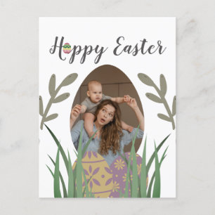 Postal Festiva Feliz Pascua a amigos, madre y personalizado de fo