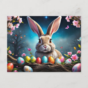 Postal Festiva Feliz Pascua Conejito