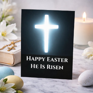 Postal Festiva Feliz Pascua Iglesia Cruz Blanca Servicio Dominica