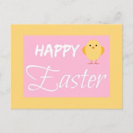 Postal Festiva Feliz Pascua, pequeño amarillo