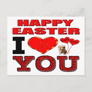Postal Festiva Feliz Pascua te amo