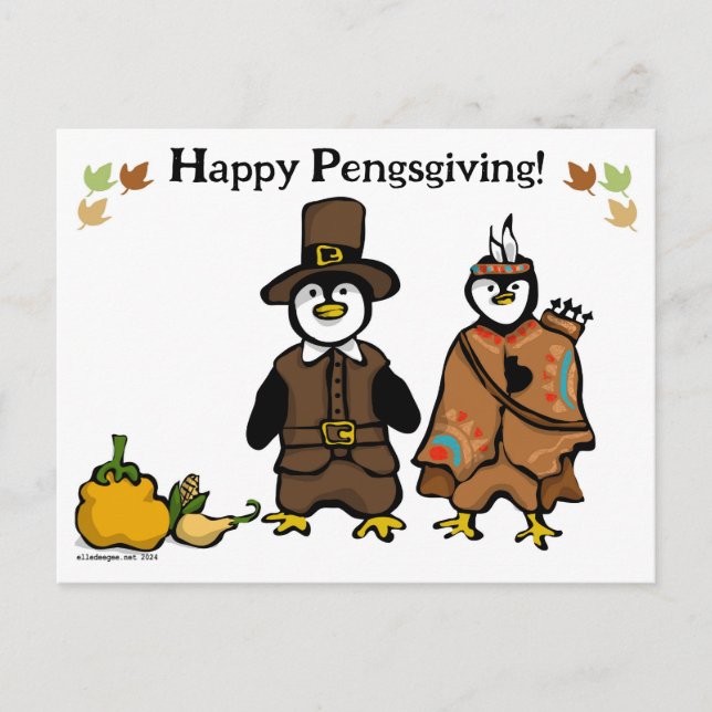 Postal Festiva Feliz Pengsgiving (Anverso)