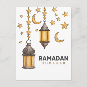 Postal Festiva Feliz Ramadan Mubarak   Ramadan Kareem Oro musulmá