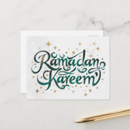 Postal Festiva Feliz Ramadan Mubarak Ramadan Kareem Oro Musulmán