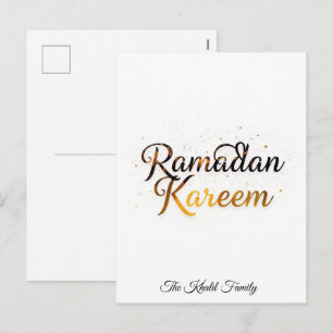 Postal Festiva Feliz Ramadan Mubarak Ramadan Kareem Oro Musulmán