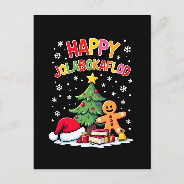 Postal Festiva Feliz regalo de celebración de la familia Jolaboka (Anverso)