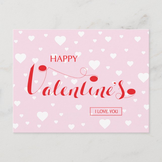 Postal Festiva Feliz San Valentín - AMOR - CORAZÓN (Anverso)