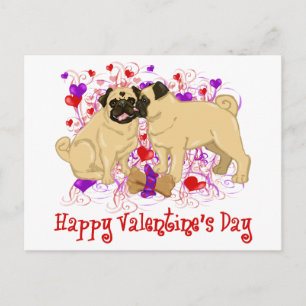 Postal Festiva Feliz San Valentín Besando Tees
