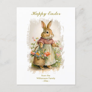 Postal Festiva Feliz Semana Santa Personalizado de Bunny Florals