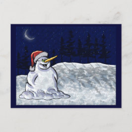 Postal Festiva Feliz Snowman