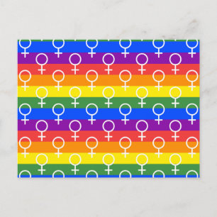 Postal Festiva Female Symbol Rainbow Pattern