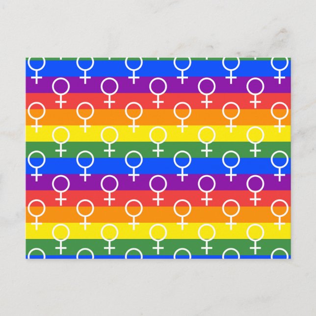 Postal Festiva Female Symbol Rainbow Pattern (Anverso)