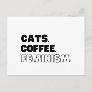 Postal Festiva Feminismo del Café de Gatos
