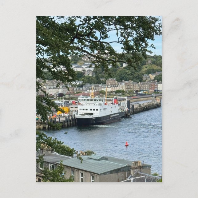 Postal Festiva Ferry CalFerry en Rothesay, Isla de Bute, Escocia (Anverso)